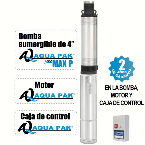 MOTOBOMBAS SUMERGIBLES DE 4" EN 230V (CON MOTOR 3 HILOS)